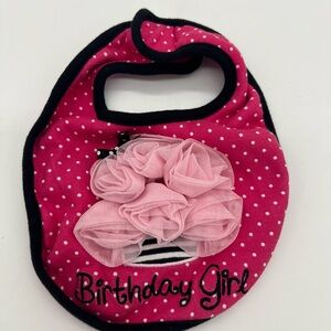 Koala Kids Baby Pink Polka Dots Birthday Girl Bib